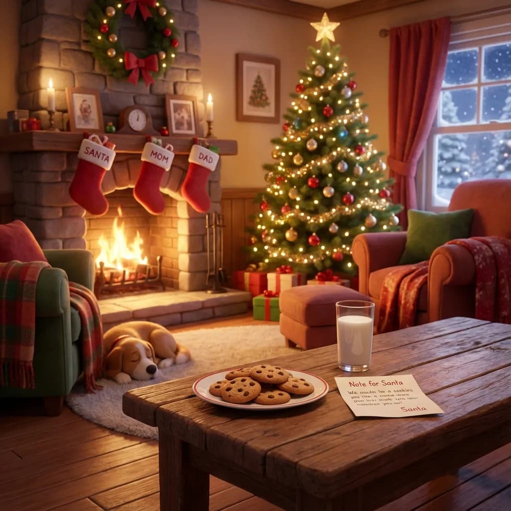 Cozy Christmas Eve Setting