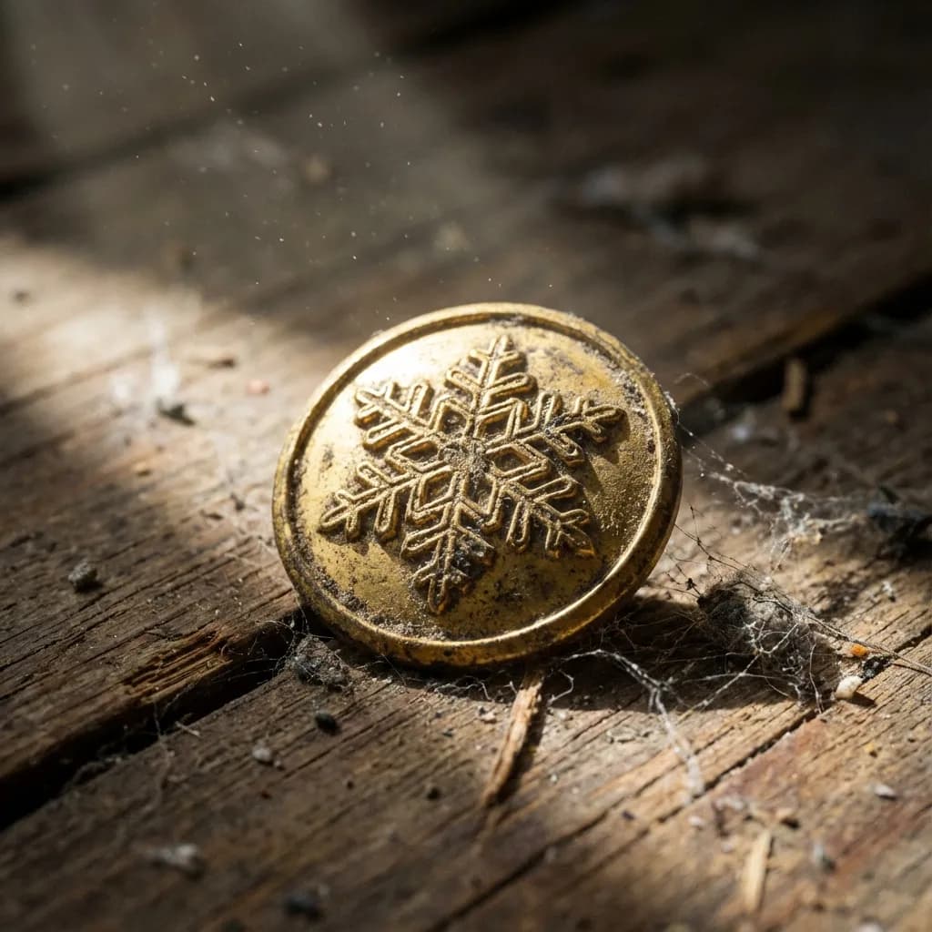 Lost Golden Santa Button