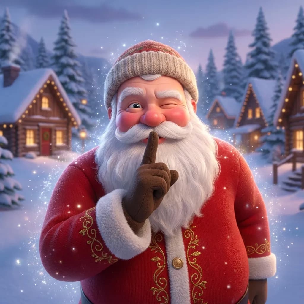 Santa keeping a secret