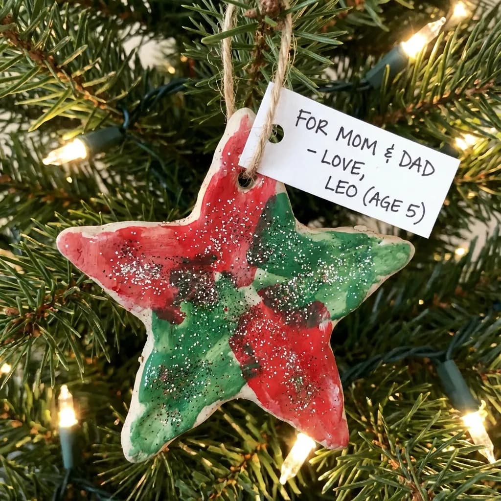 Child-made Christmas ornament