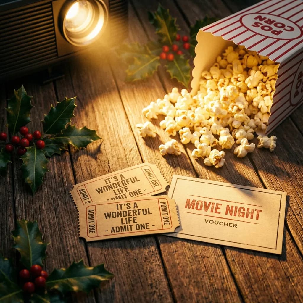 Cinema tickets and popcorn