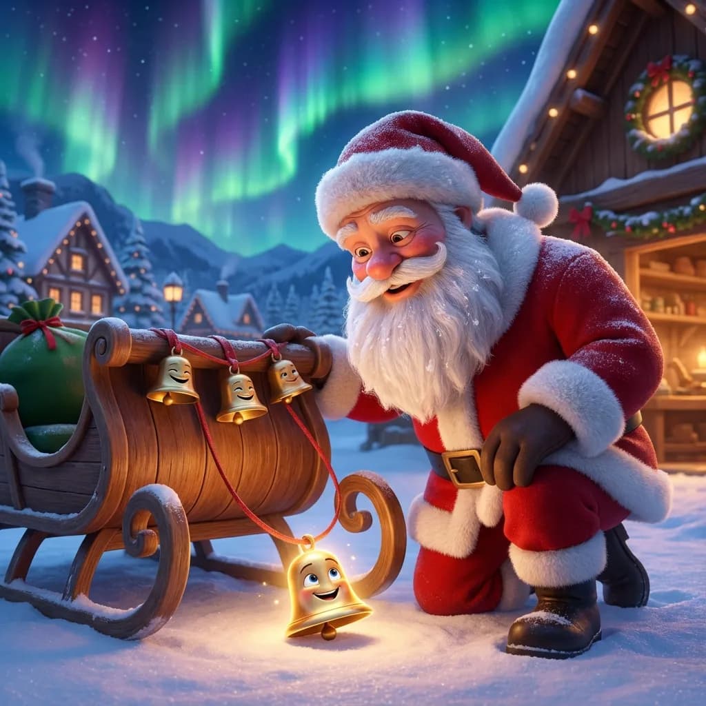 Illustration for The Quiet Bell on Santa’s Sleigh - 4