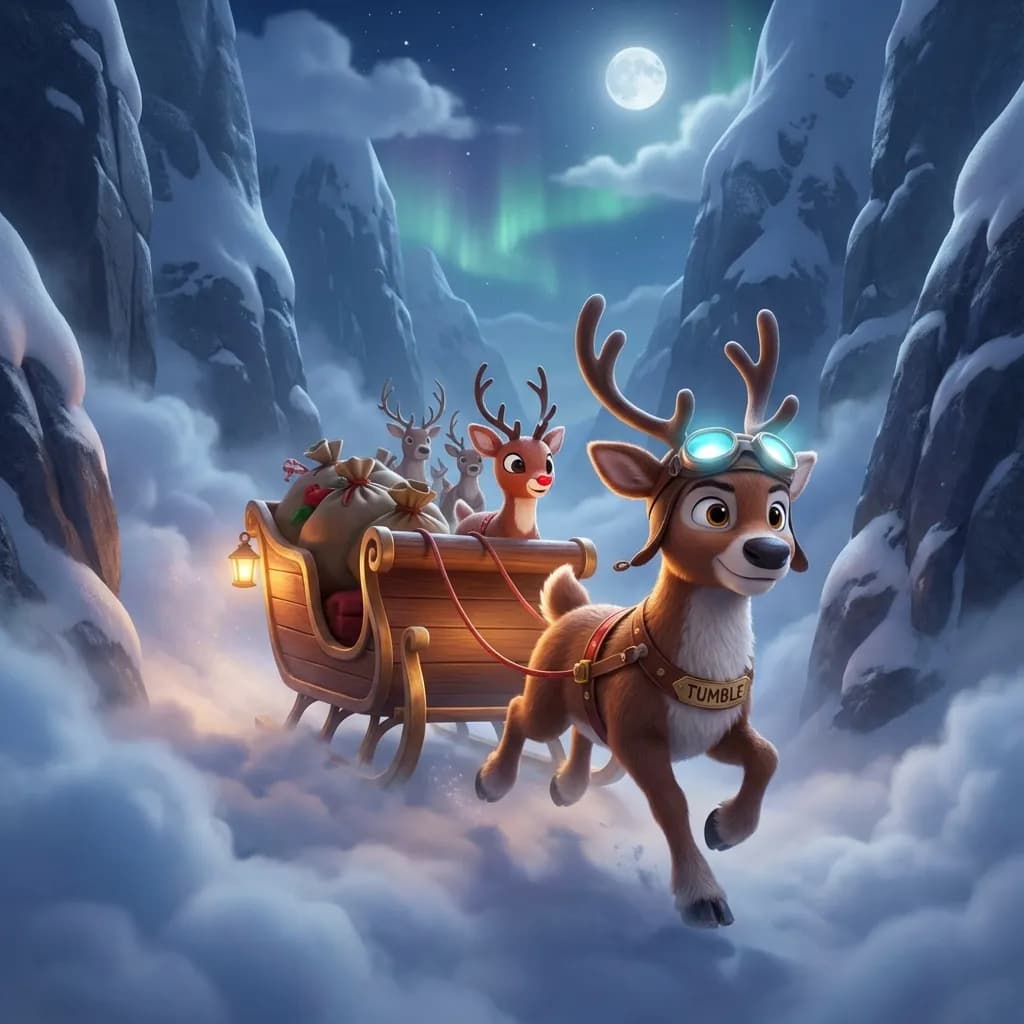 Illustration for The Reindeer Who Was Afraid of Heights - 4
